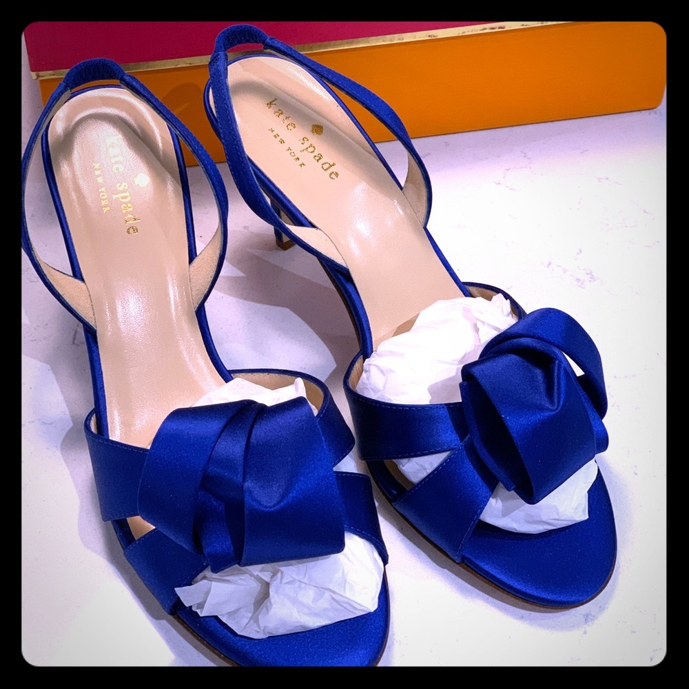 Kate Spade cobalt blue satin sandals size 9B